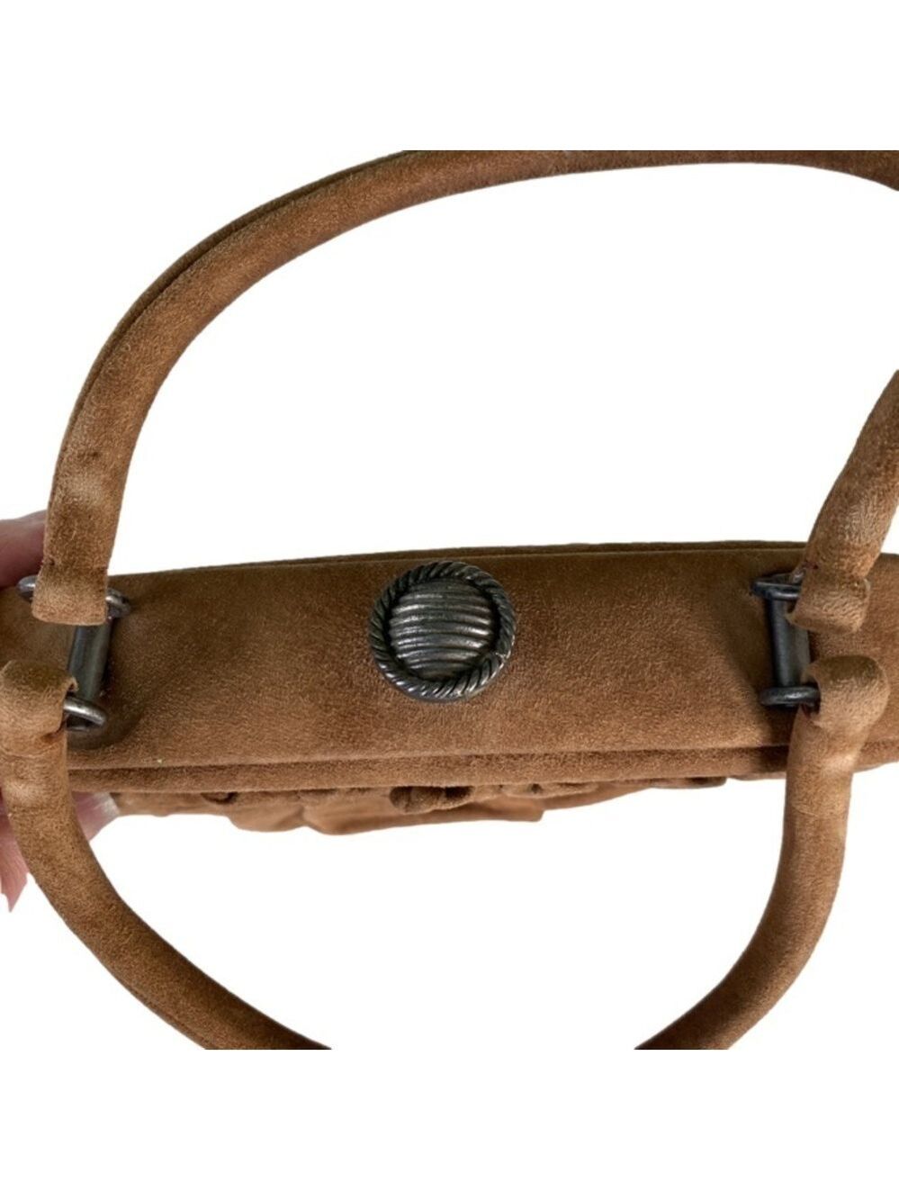 VINTAGE Lamprom Handbag Brown OS - Picture 3 of 7